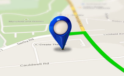 photo of a google map pointer