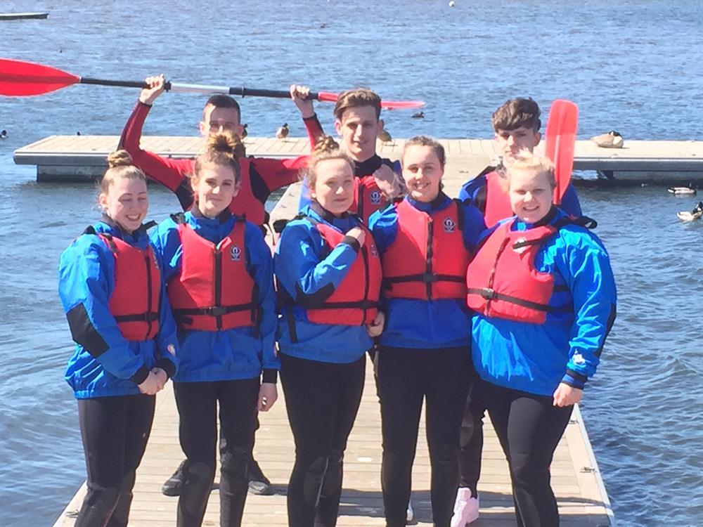 Some of the kayaking group on their final session