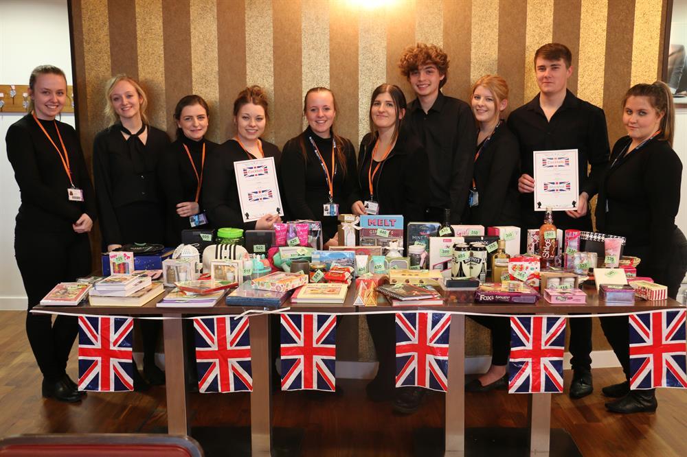 Students with their prizes at the Best of British evening