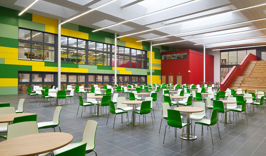 Open social areas give you space to relax and talk with friends.