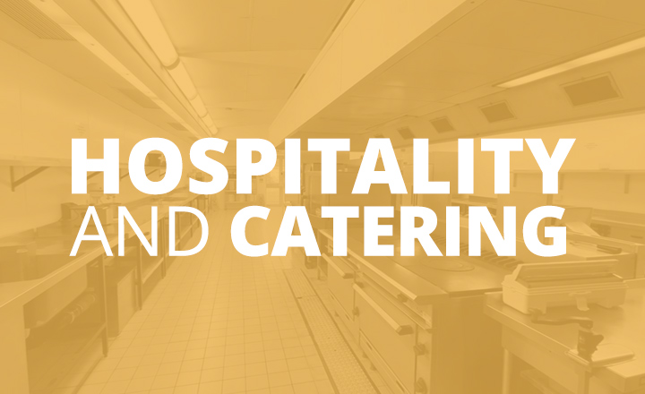 Image saying hospitality and catering