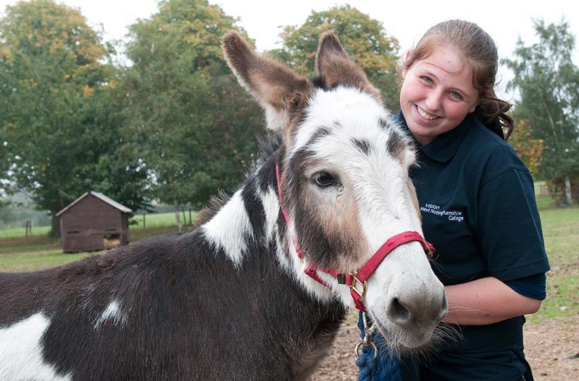 Animal care students enjoy work placements with local working farms and farmyard attractions.