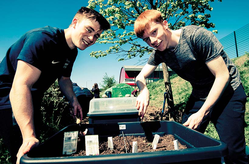 Students have created a volunteer-led gardening space called 'The Patch'