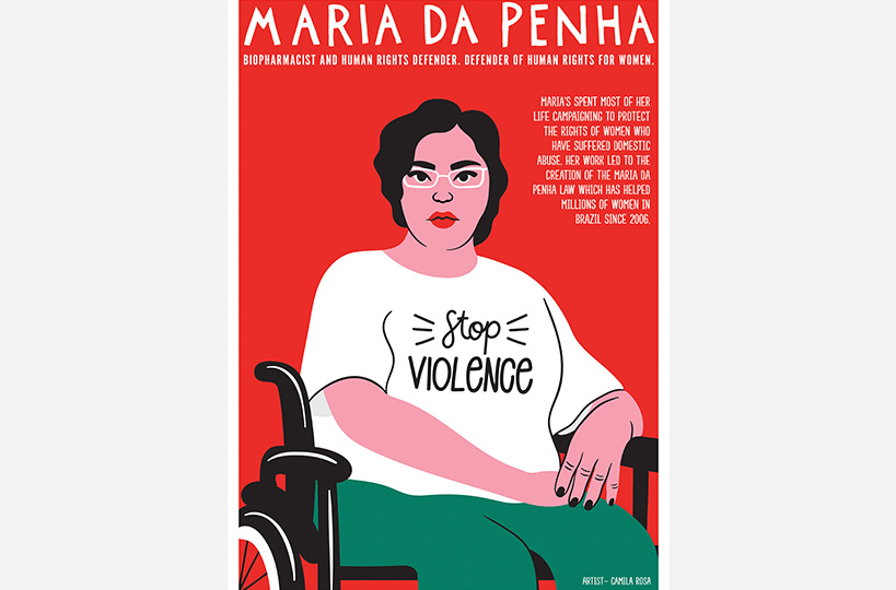 Maria Da Penha - Biopharmacist and human rights defender. Defender of human rights for women. 