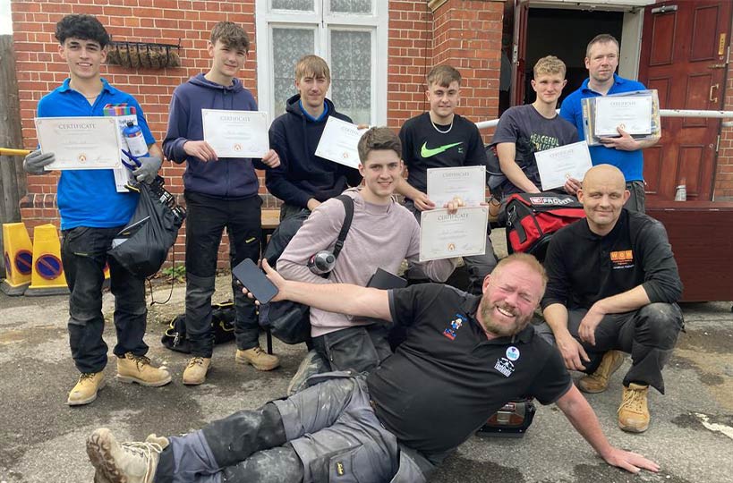 Plumbing teacher Jonathan is brining warmth and compassion to charity premises across the UK, with a helping hand from the college’s apprentices.