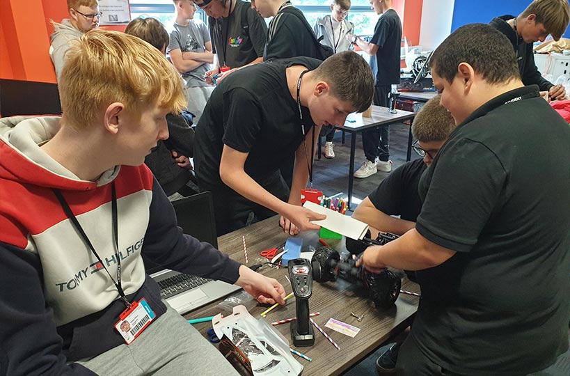 During induction week, engineering students got stuck into plenty of action. One day saw them get to grips with a radio-controlled car grand prix. Students worked together to assemble the cars and then set up teams to race.