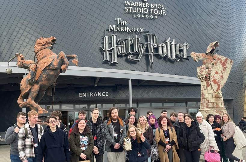 Students have the chance to venture out and about on their programmes to see how industry incorporates media and design into the sector. Trips which have supported their assignment work have included visits to Games Workshop: Warhammer World and Harry Potter World. 