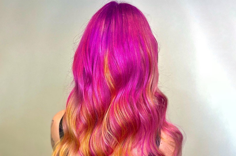 A vivid and bold colour has recently been created by one of our Level 2 Hairdressing apprentices, Aimee Read. 