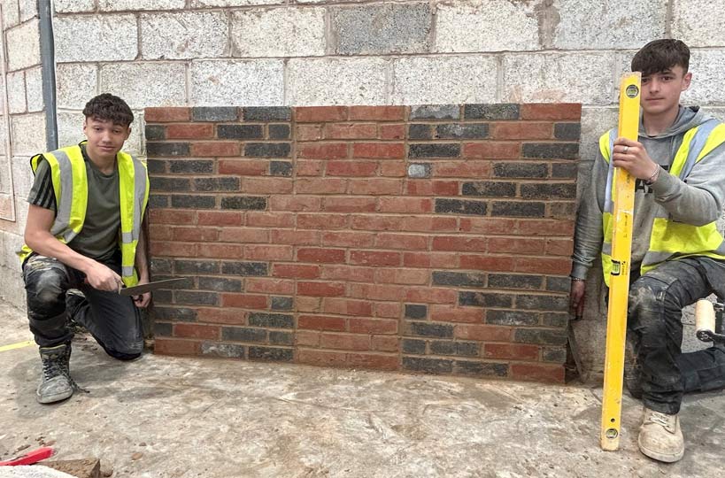 After completing their level 1 bricklaying qualification, students have marked the King’s Coronation celebrations by constructing a Union Jack wall using the skills and knowledge they have gained over the past year.
