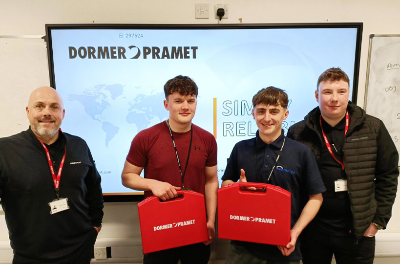 Dormer Pramet visited the Engineering Innovation Centre to deliver guest lectures and a presentation about machining processes and associated tooling.