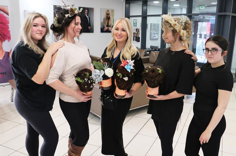 The hair-up competition brought in natural elements to the designs.