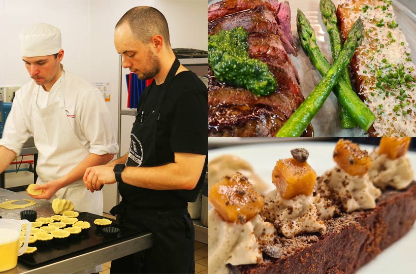 Lewis Kuciers, 28, graduated from the Level 3 Professional Cookery Diploma back in 2015 under the tuition of chef tutor Mark Jones.  This spring he’s brought his skills and experience back to the college’s Refined restaurant to cook up a gastronomic fayre for diners. 