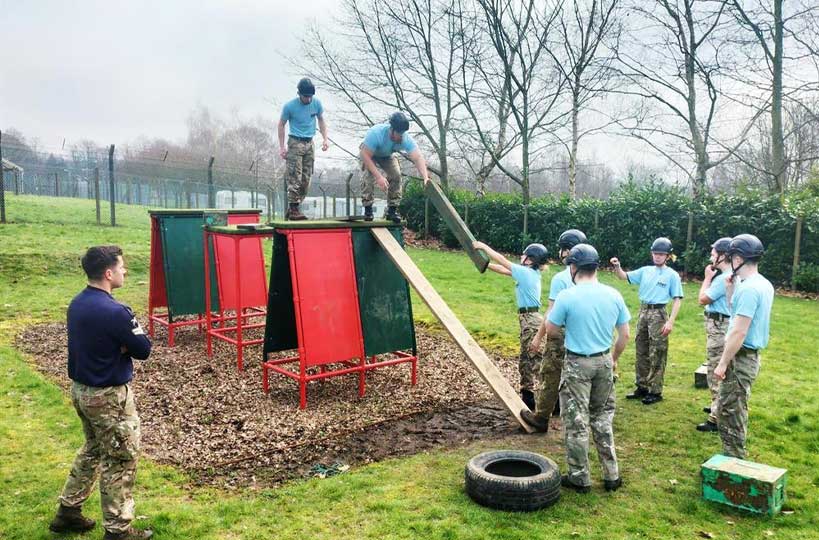 Students took part in The Army Engagement Team’s inter-college challenge, known as the Polar Bear Challenge.