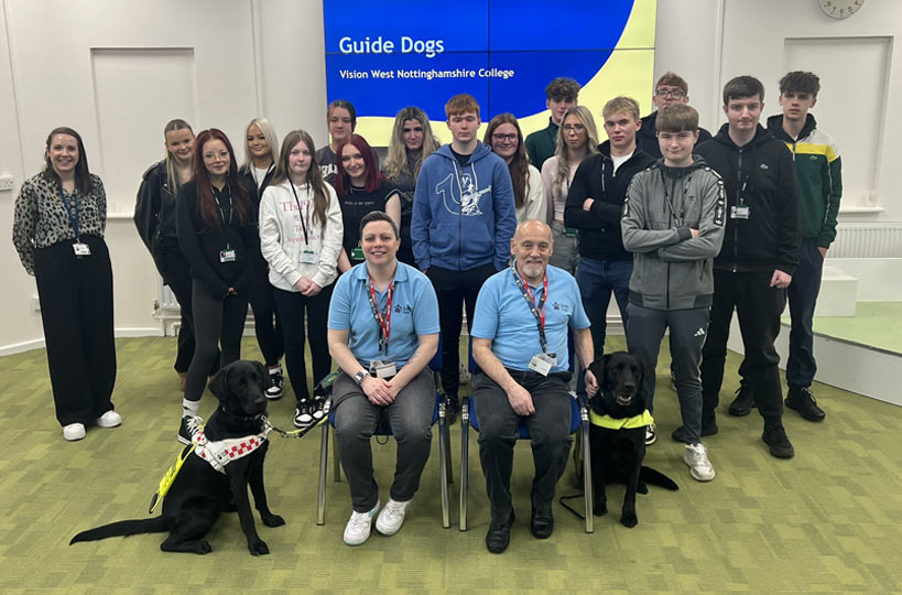 Students have raised £184 for Guide Dogs UK, following their campaign to sponsor a puppy that will begin its training.