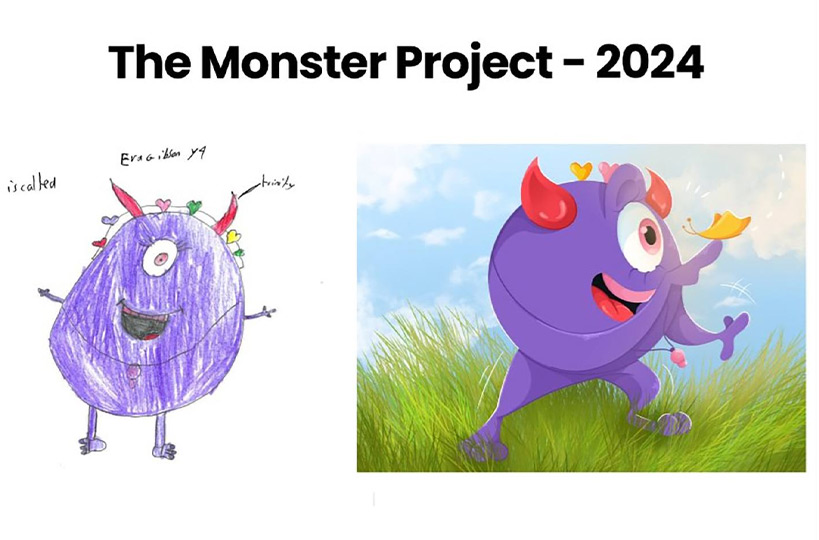 Schoolchildren from a Kirkby-in-Ashfield school have seen their monster illustrations brought to life thanks to West Nottinghamshire College’s digital technology students.