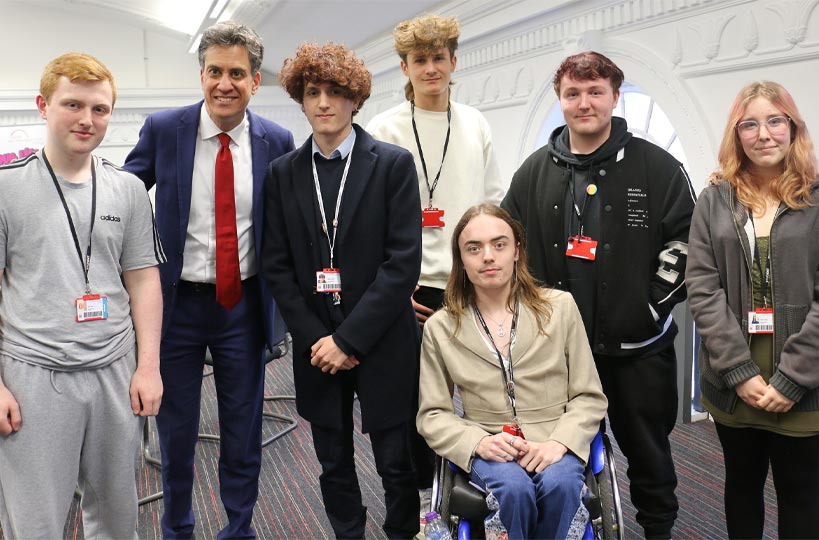 Students enjoy the opportunity to quiz guest speakers, such as Ed Miliband, the Shadow Secretary of State for Climate Change and Net Zero.