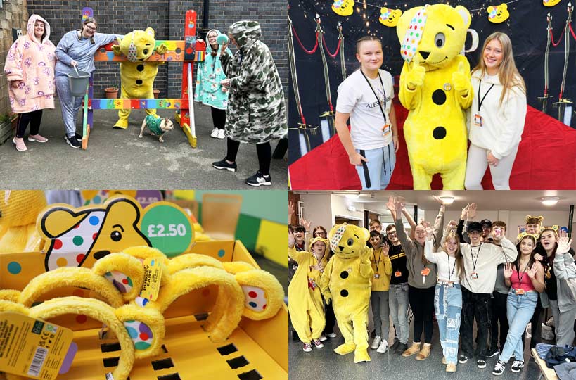 Thanks go to The Eventors, the events learning company run by business students, for their bake sale, Pudsey ping-pong, tombola and other money-spinners at the Derby Road campus all in aid of Children in Need. 