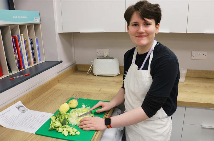 Fully equipped kitchens ready for students to learn important life skills. 