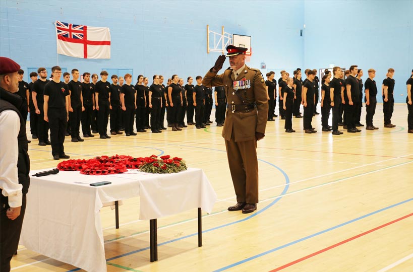 The annual Remembrance Day service and formal parade was organised and led by more than 60 uniformed protective services (UPS) students. 