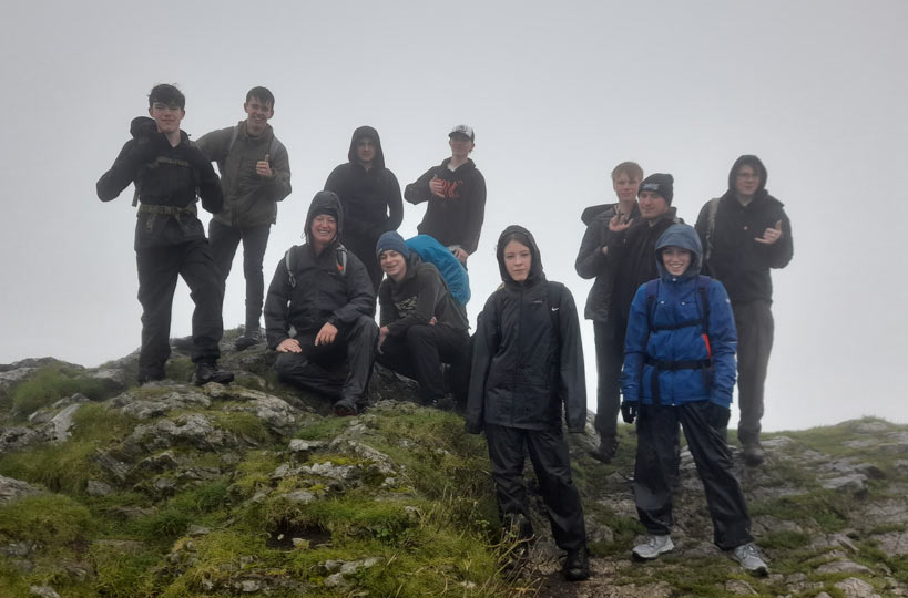 A group of 11 students demonstrated their expedition skills showcasing their hillwalking, camping and land navigation skills, when they scaled the Dragon’s Back, Parkhouse Hill, Chrome Hill and Hollins Hill in Derbyshire’s Peak District.