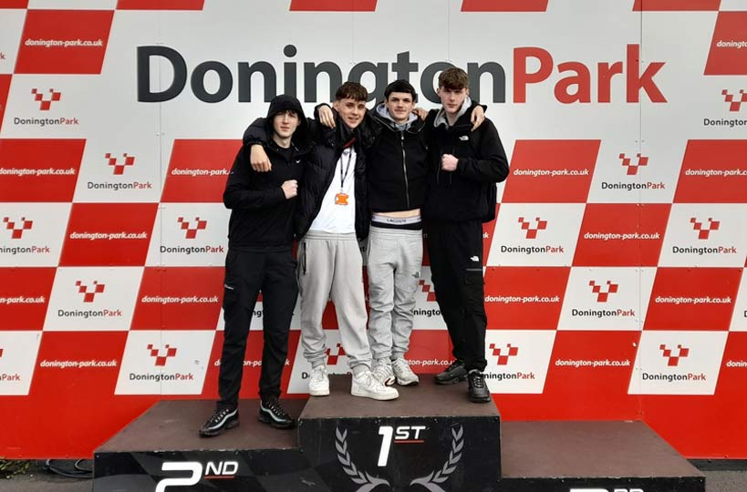 Automotive students enjoyed the thrills and spills of pre-race day testing at the home of British motorsport, Donnington Park. 