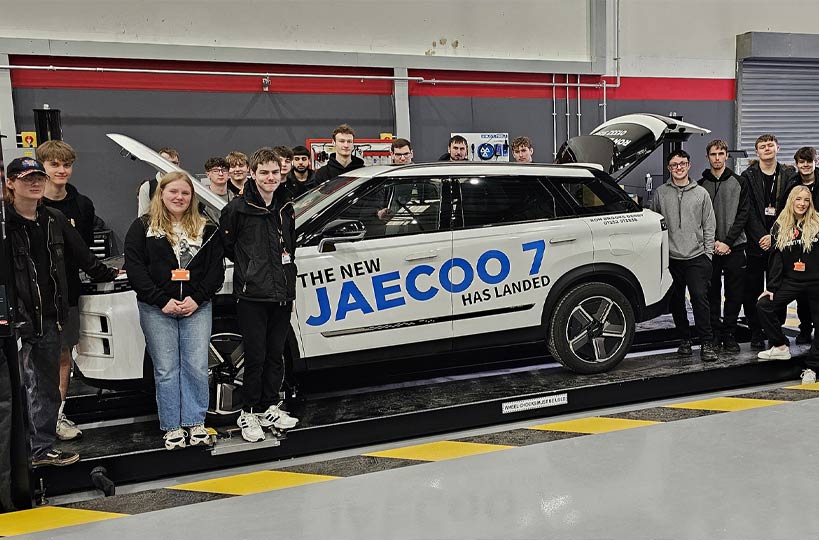 Automotive students gained valuable insights into the world of hybrid technology and life as a vehicle technician, thanks to a visit from Jack Ford, aftersales manager at Ron Brooks Group. 