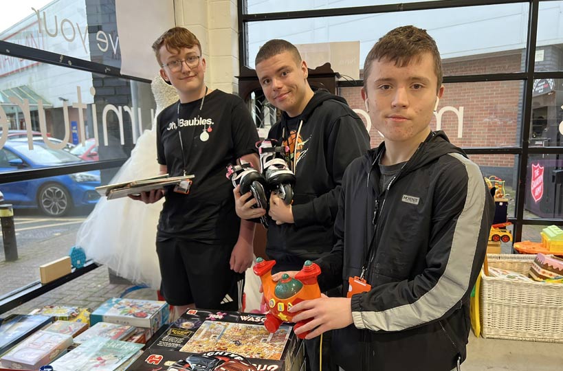 Students have been gaining valuable life and workplace skills by volunteering at the The Salvation Army United Kingdom and Ireland Territory's donation centre
