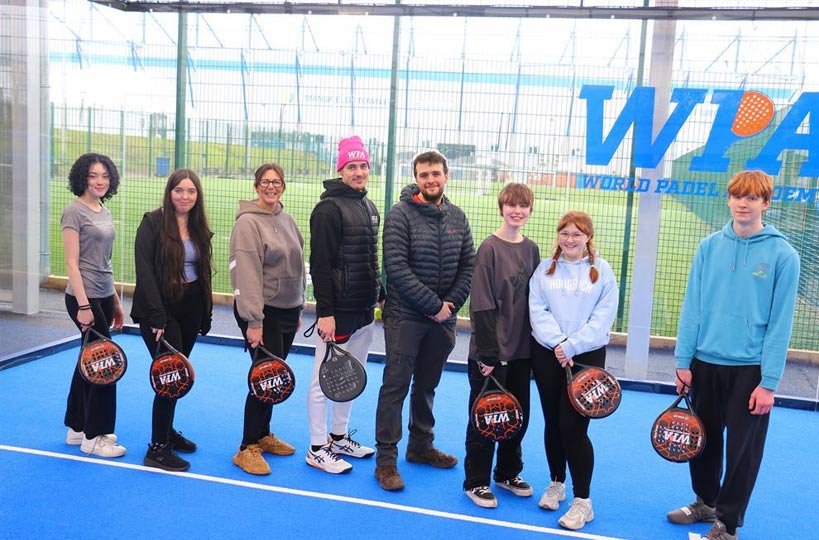 Students padel their way to fitness at the World Padel Academy.