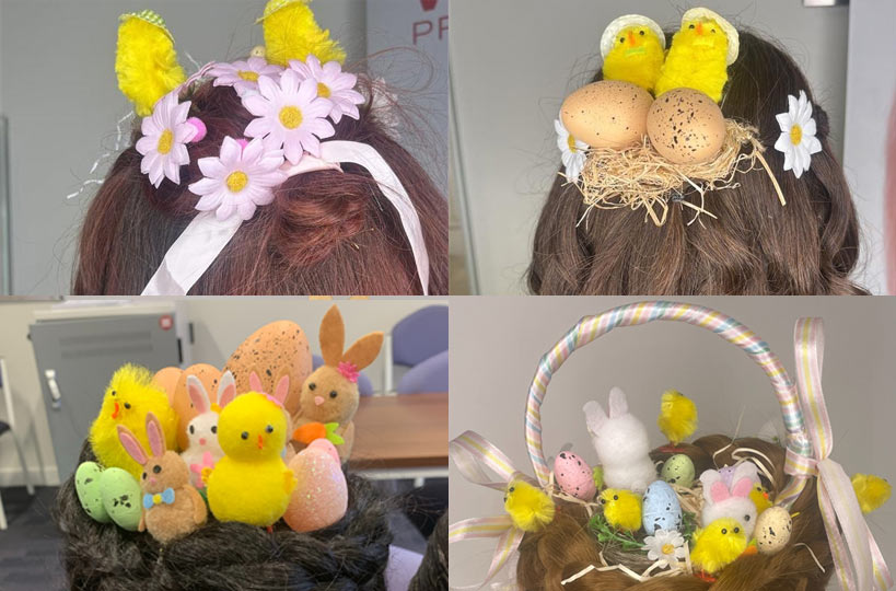 Level 1 students have breathed new life into their creative skills with a springtime and Easter themed hair competition.