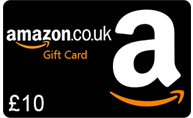 Image of a £10 Amazon gift card.