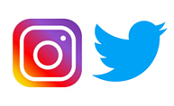 Instagram and Twitter logos
