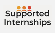 Graphic saying supported internships