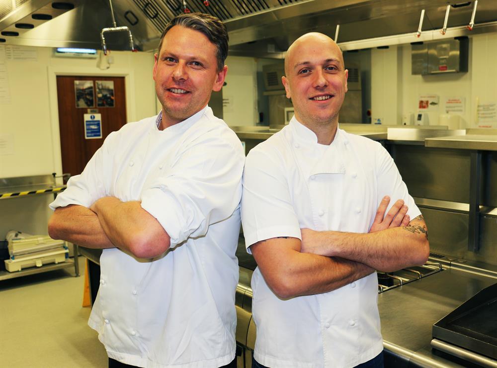 Left - Chef tutor Mark Jones and Lee Smith