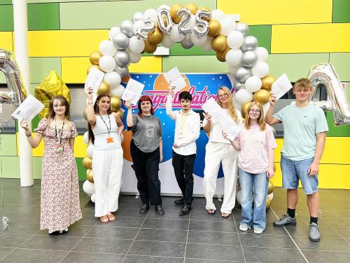Jubilant students celebrate on results day