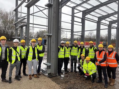 Construction students leave their mark on council depot redevelopment