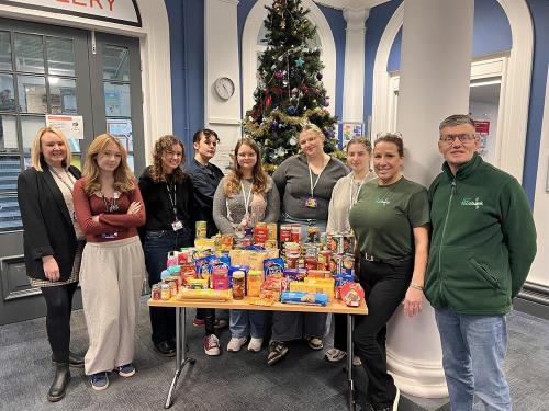 Sixth-form students rally to support local foodbank