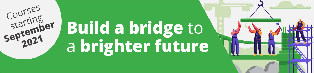 Header image saying build a bridge to a brighter future.