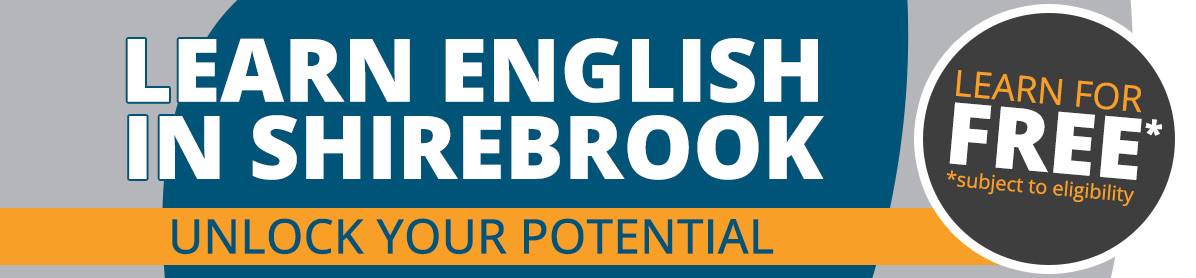 Header image saying ESOL Shirebrook unlock your english potential. LEARN FOR FREE!