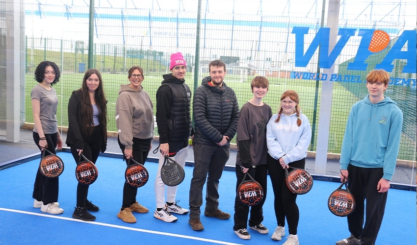 Students padel their way to fitness at the World Padel Academy.